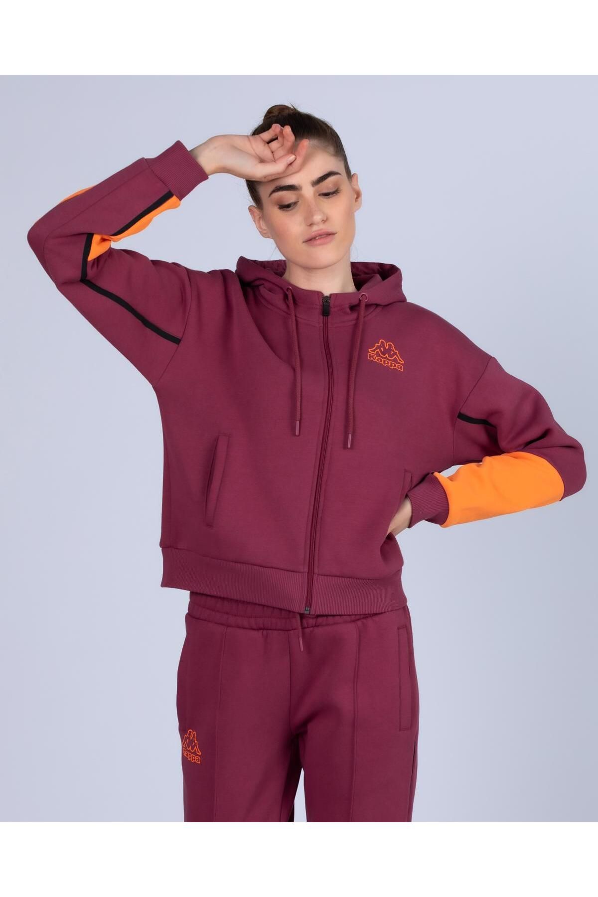 Kappa Logo Dago Kad n K rm z turuncu Regular Fit Sweatshirt