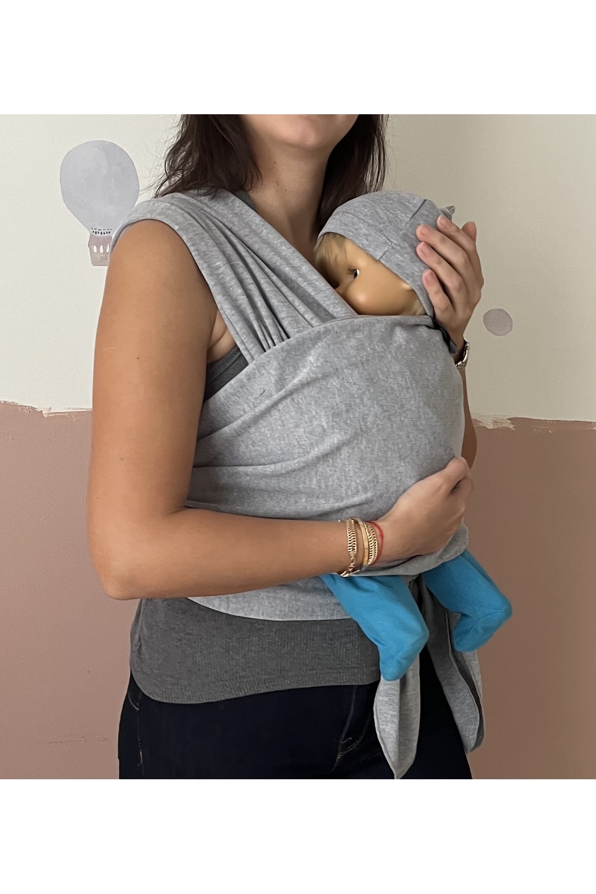 Baby D Esnek Wrap Sling Bebek Taşıma Şalı fotoğrafı 2 (önizleme)