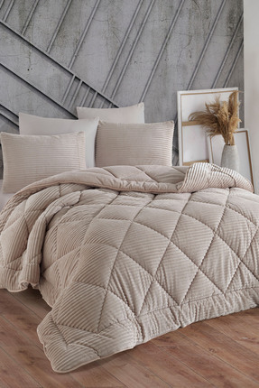 Hobby Premium Soft Çift Kişilik Yorgan Seti Bej