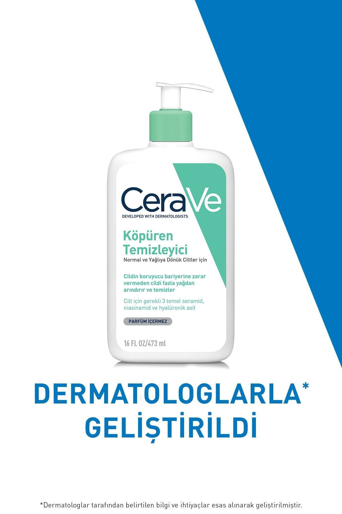 پاک کننده صورت کف 473 میل برای پوست طبیعی و روغنی 2 قطعه CeraVe