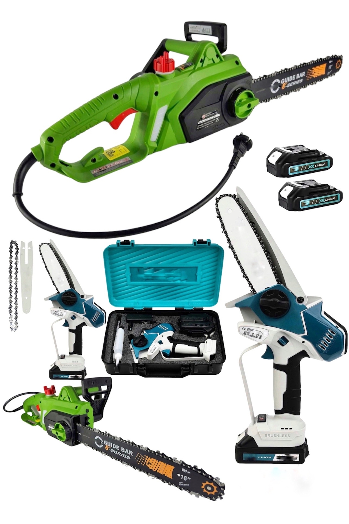 DYNAMİC MAX 2'li Set 4800W Elektirikli Odun Ağaç Hızar Motoru