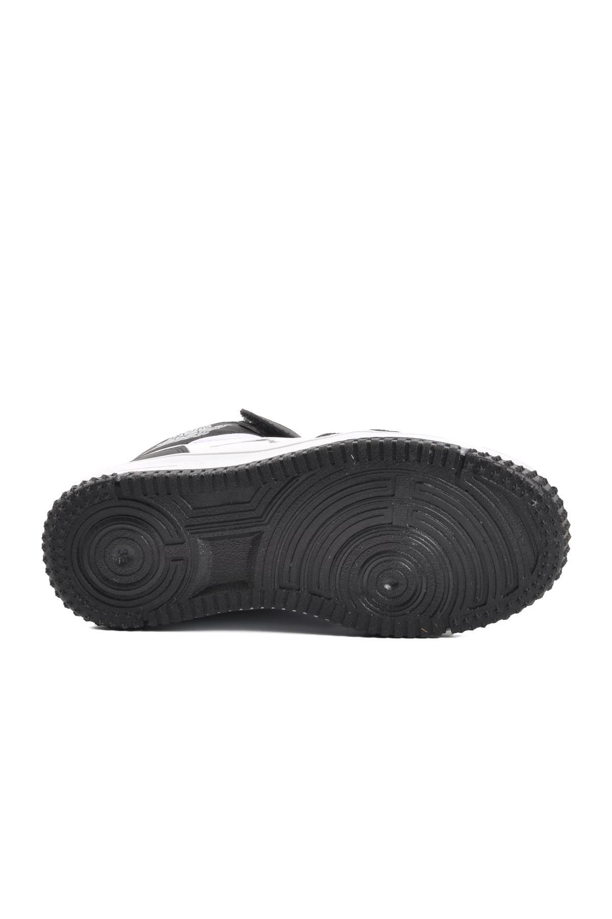 Haykat Uzun-F Siyah-Beyaz Çocuk Hi Sneaker 5