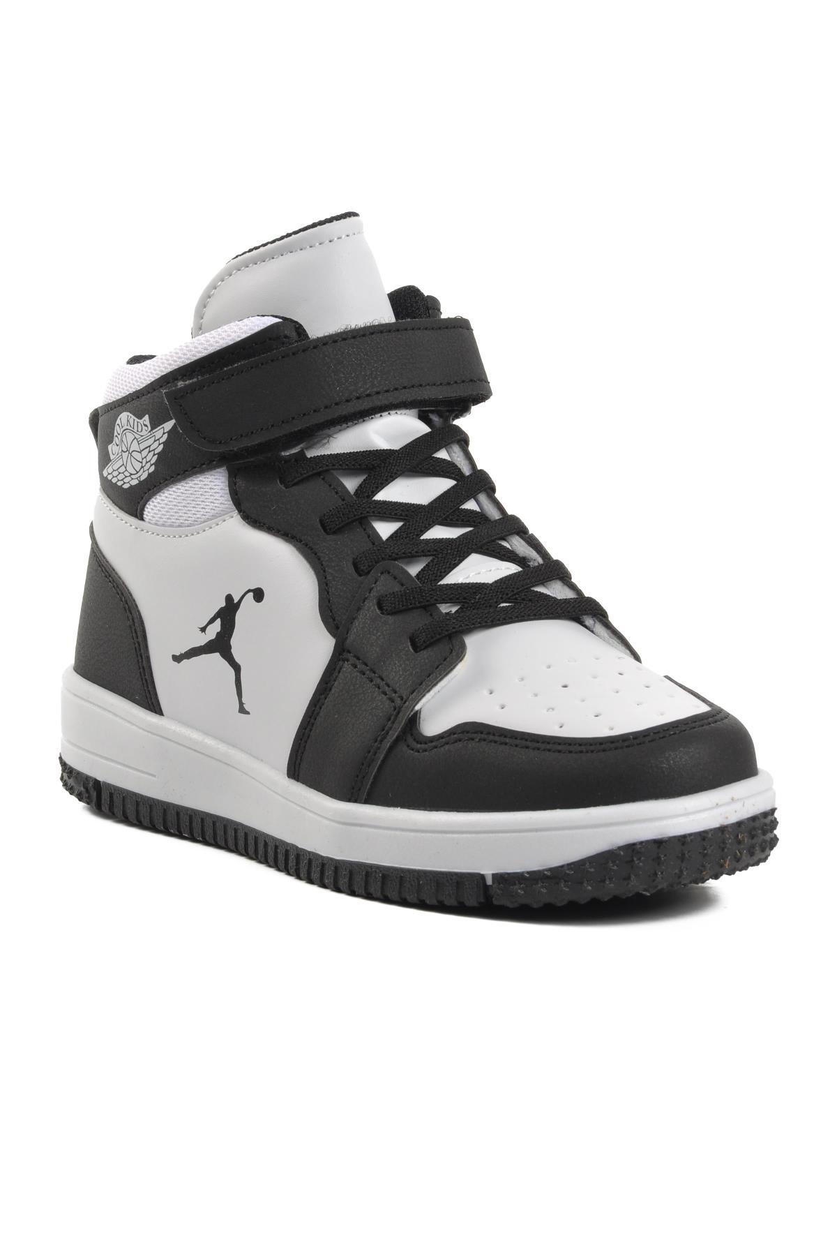 Haykat Uzun-F Siyah-Beyaz Çocuk Hi Sneaker 2