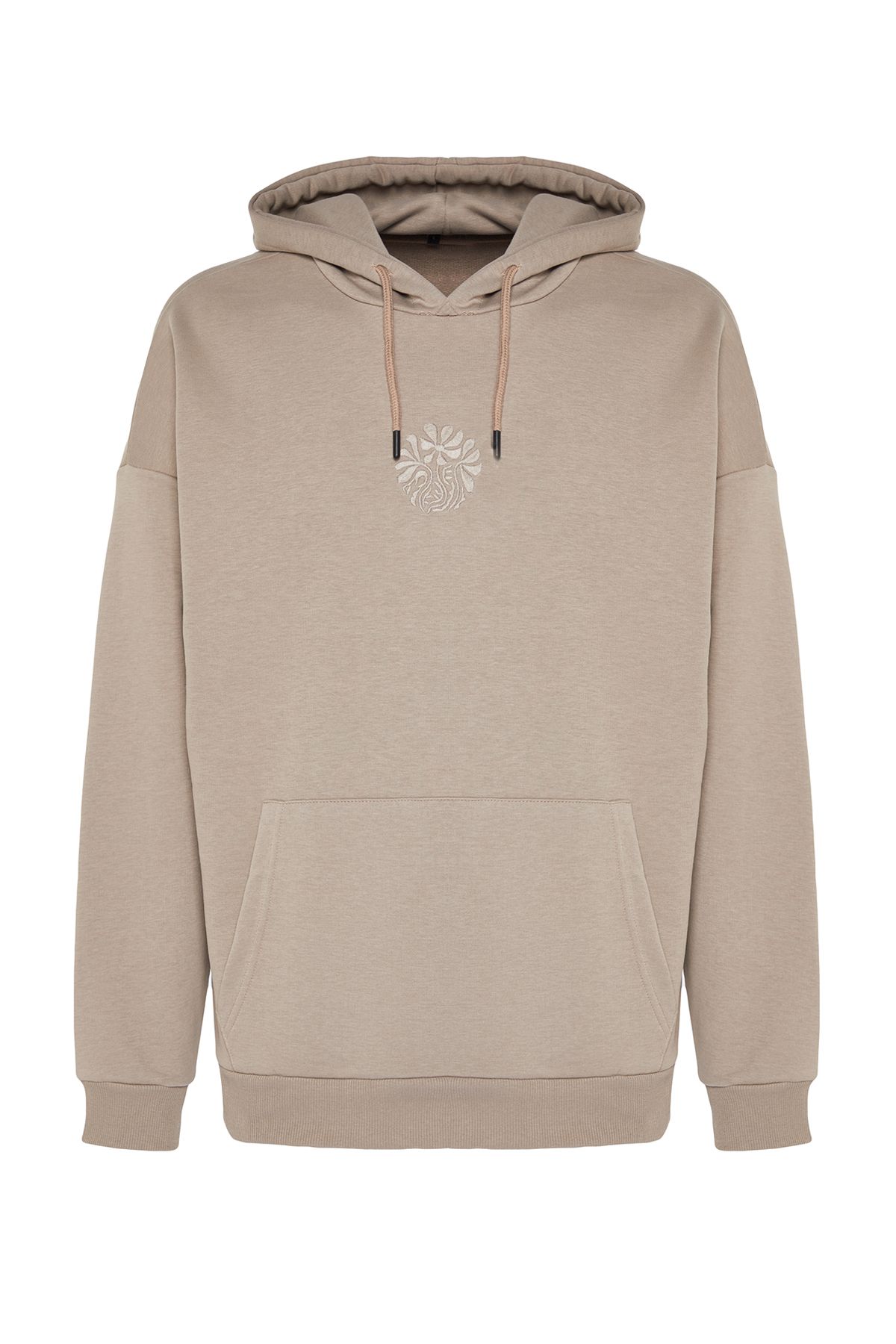 Trendyol Collection Stone Unisex Oversize/Wide Cut Hooded Text