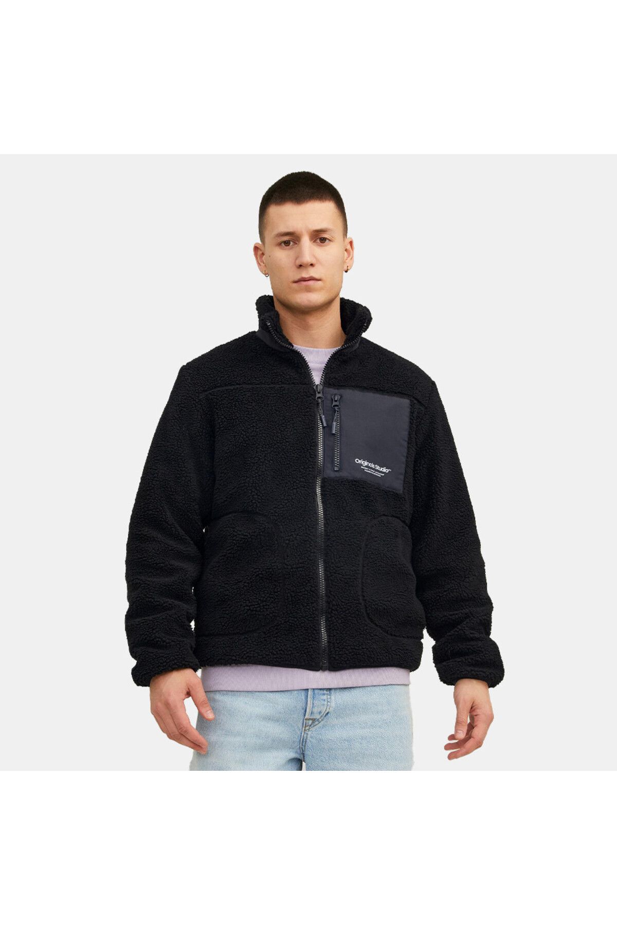 Jack and jones fleece jacket clearance