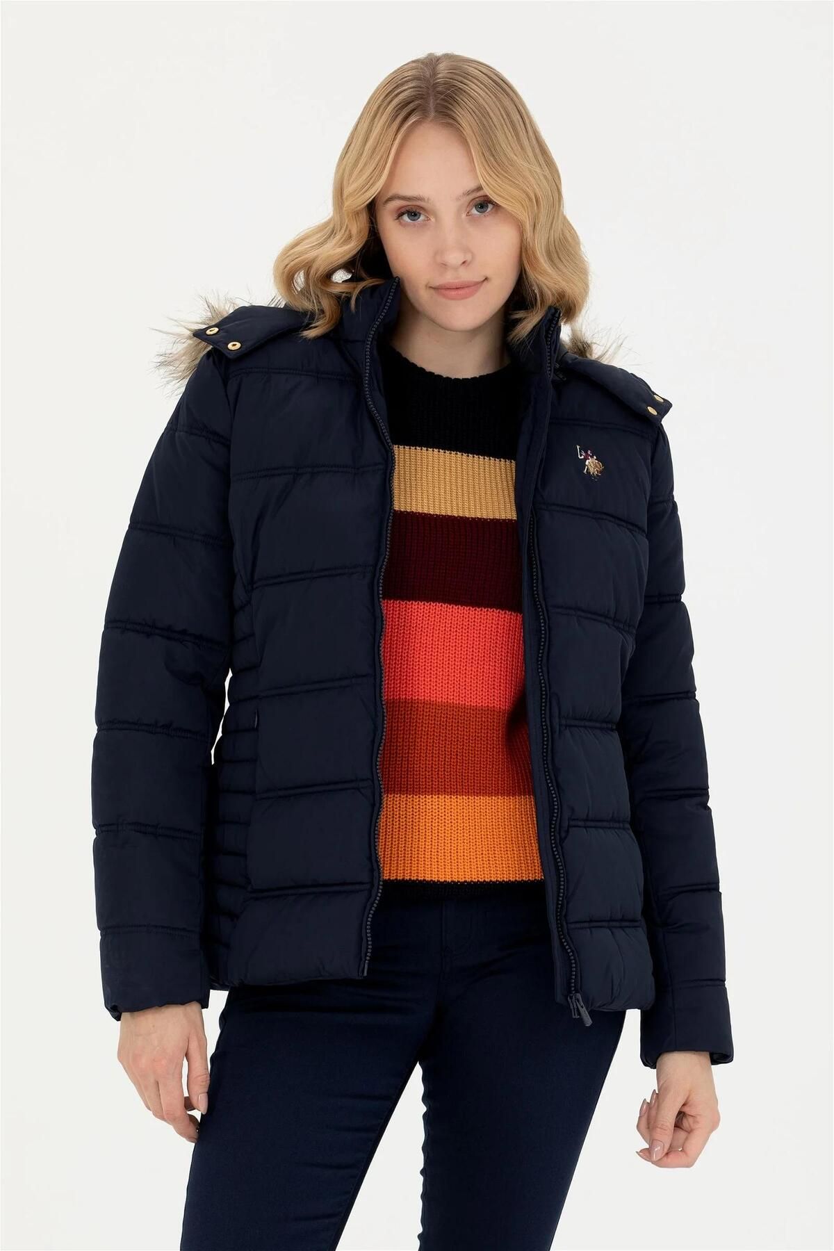 U.S. Polo Assn. Women s Navy Blue Coat EL FSU BUT KHOME Trendyol