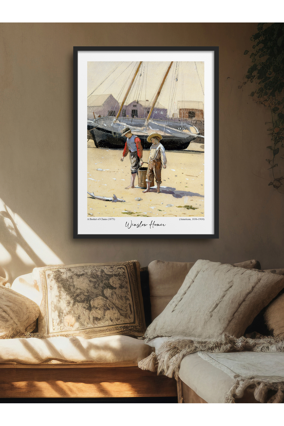 Framed Single Table Two Siblings Modern Poster Table TK/188