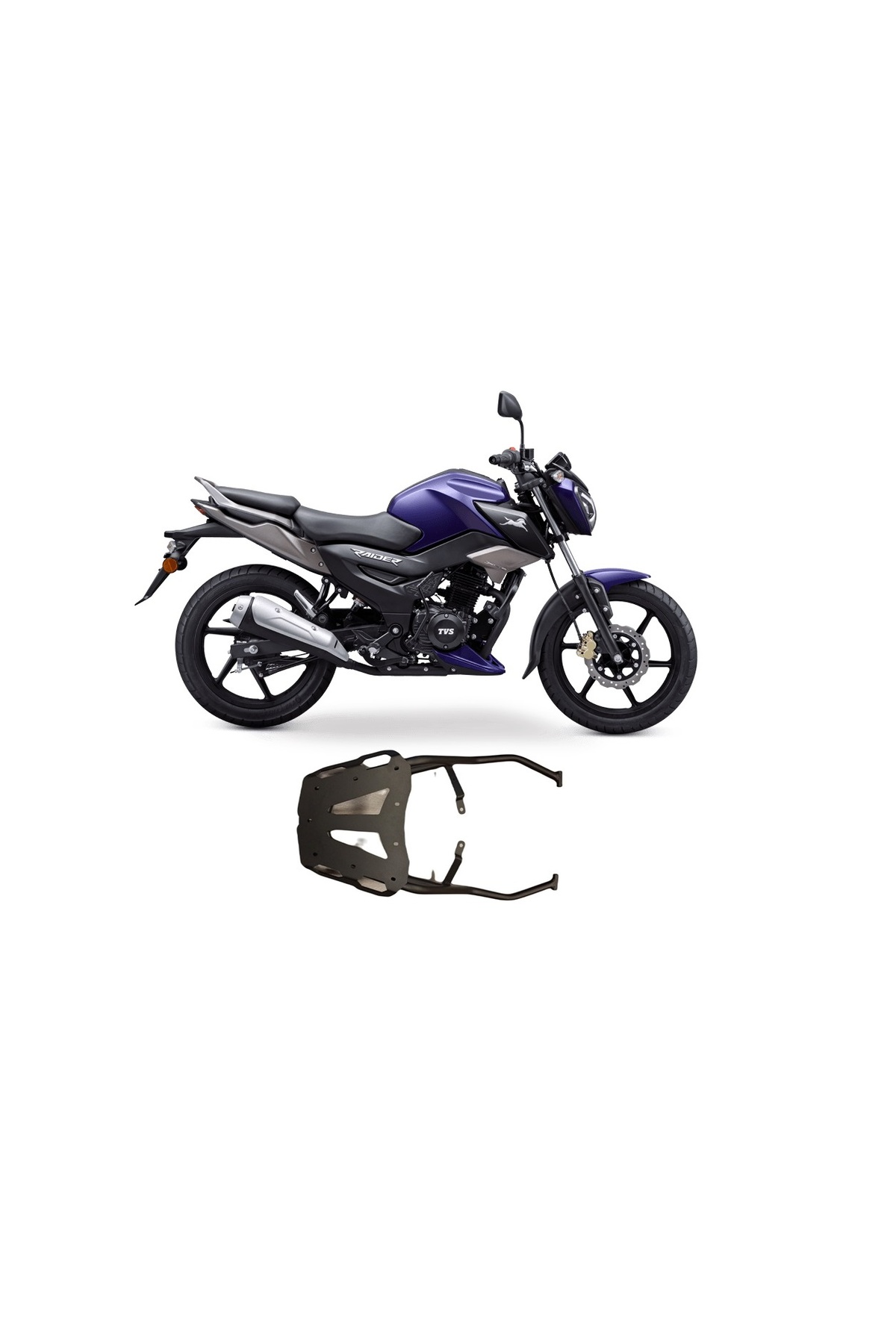 Raider TVS RAİDER - Arka Çanta Demiri - Lazer Kesim Alt Tabla 3.mm Büküm Boru Fırın Boyalı Üreticiden