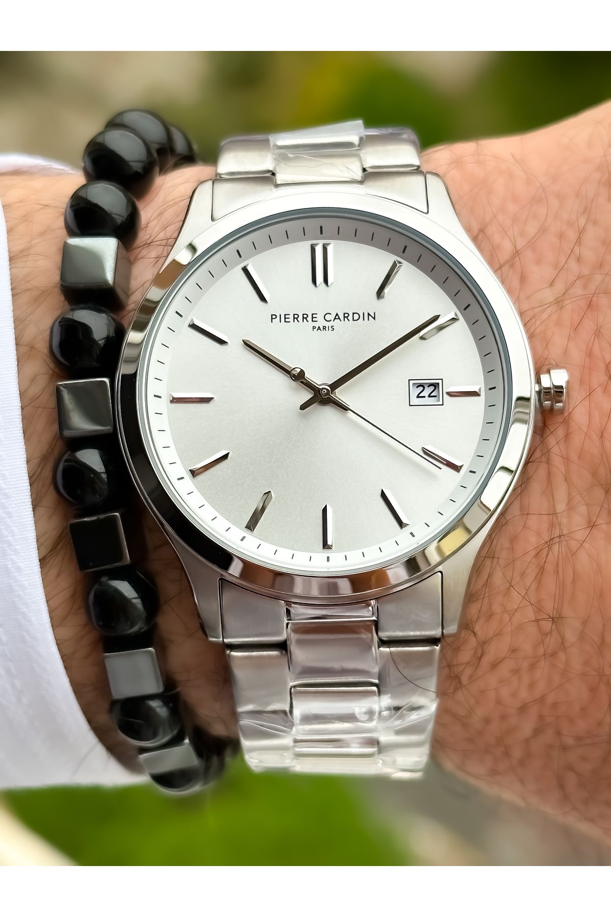 Pierre Cardin Brand Luxury Full Steel Silver Color Lover Couple Wristwatch Bracelet Gift