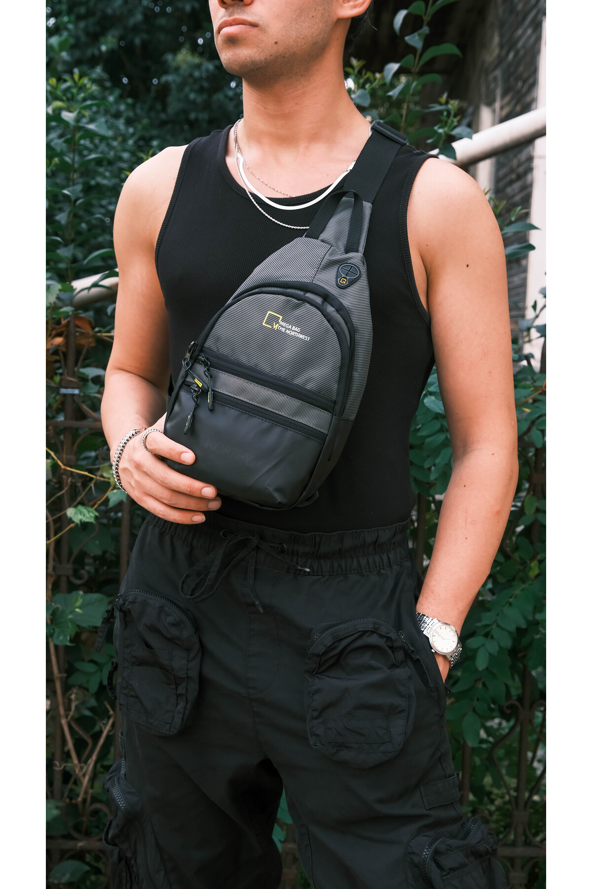 کوله پشتی زنانه خاکستری MEGA BAG THE NORTHWEST | M-1034 اورجینال - تصویر 2