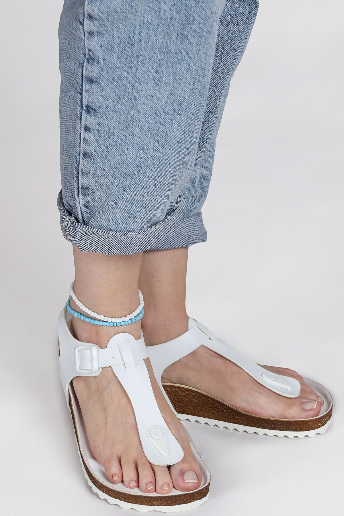 White Women's Flip-Flop Sandals