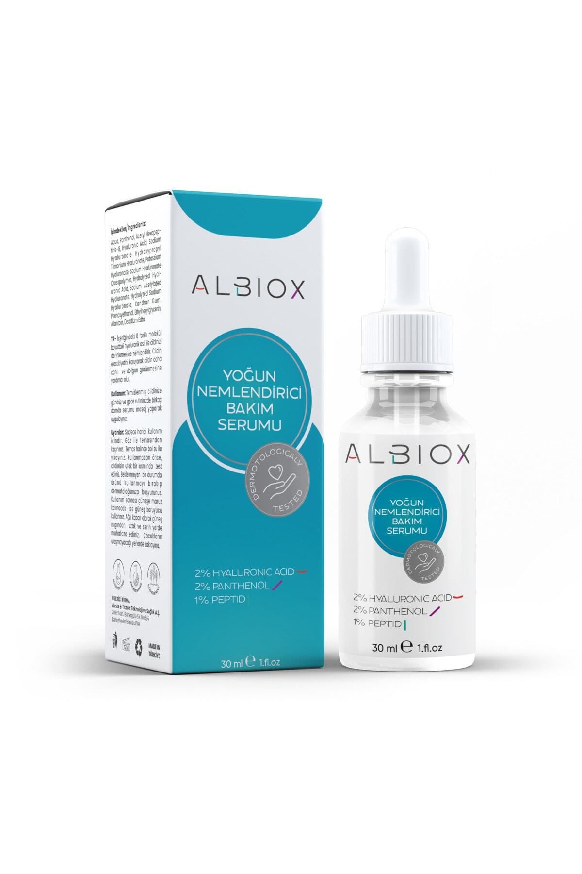 سرم مرطوب کننده هیالورونیک اسید + فنتنول + پپتید 30 میلی لیتر Albiox