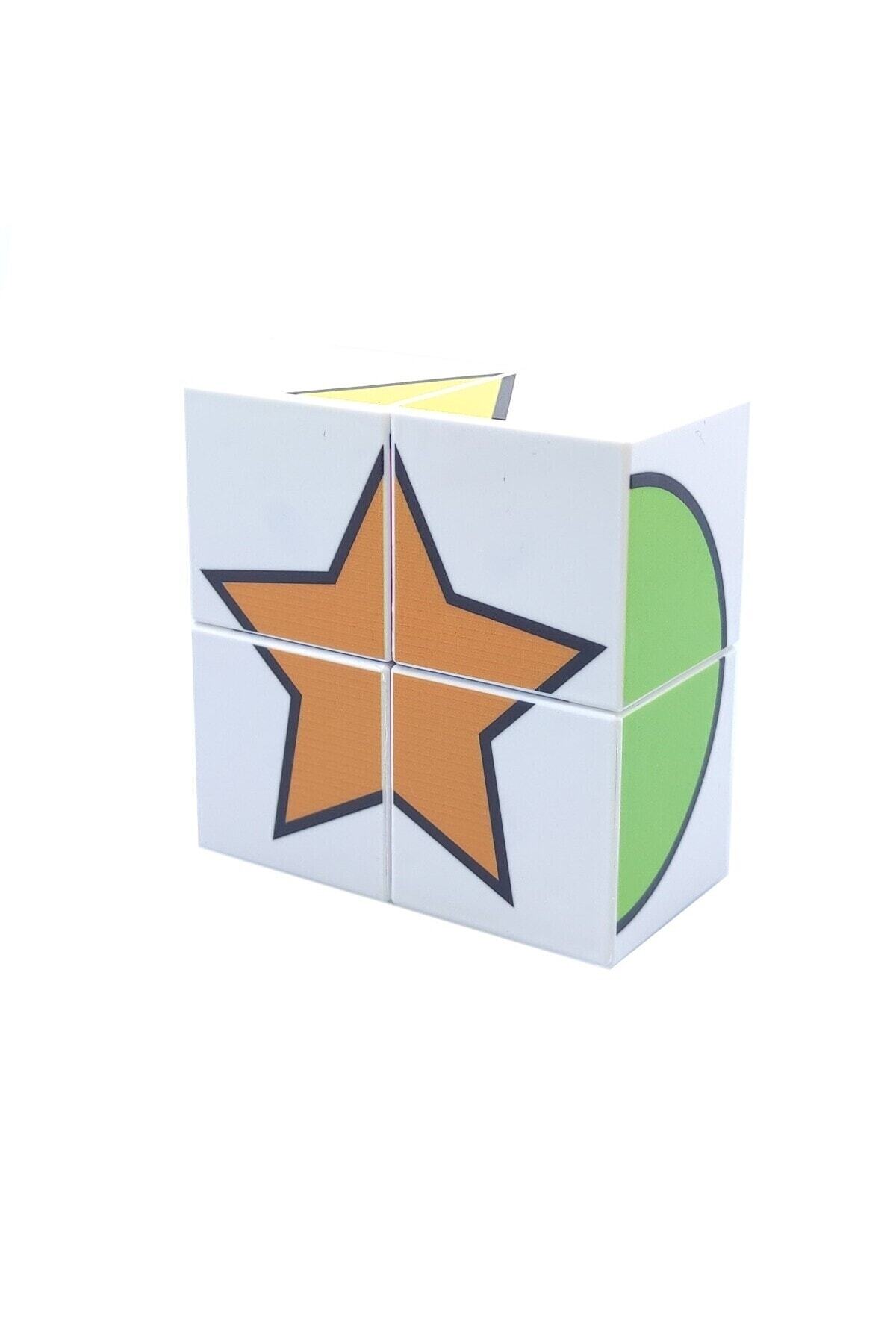KÜPSS Manyetik Puzzle Şekiller Geometrik Şekiller Yapboz - 4 Manyetik Rubik Küp 6 Renkli Şekil Puzzle fotoğrafı 4 (önizleme)