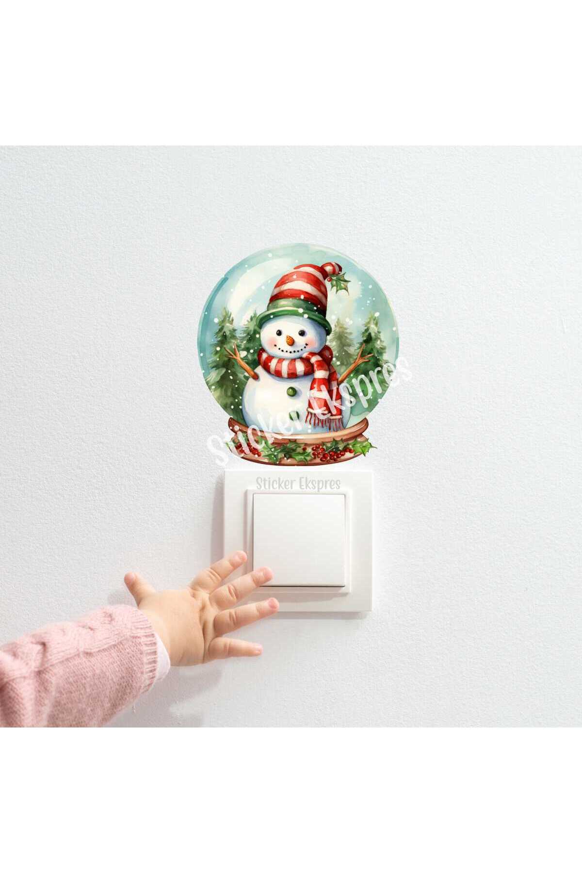 Sticker Ekspres Kar Küresi K29 Yılbaşı Yeni Yıl Priz Sticker fotoğrafı 2 (önizleme)