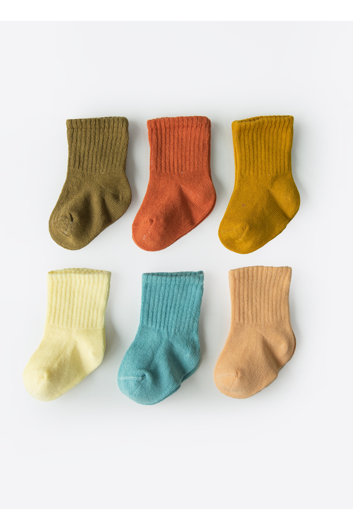 Organic Baby 6-Piece Socks Set-orange