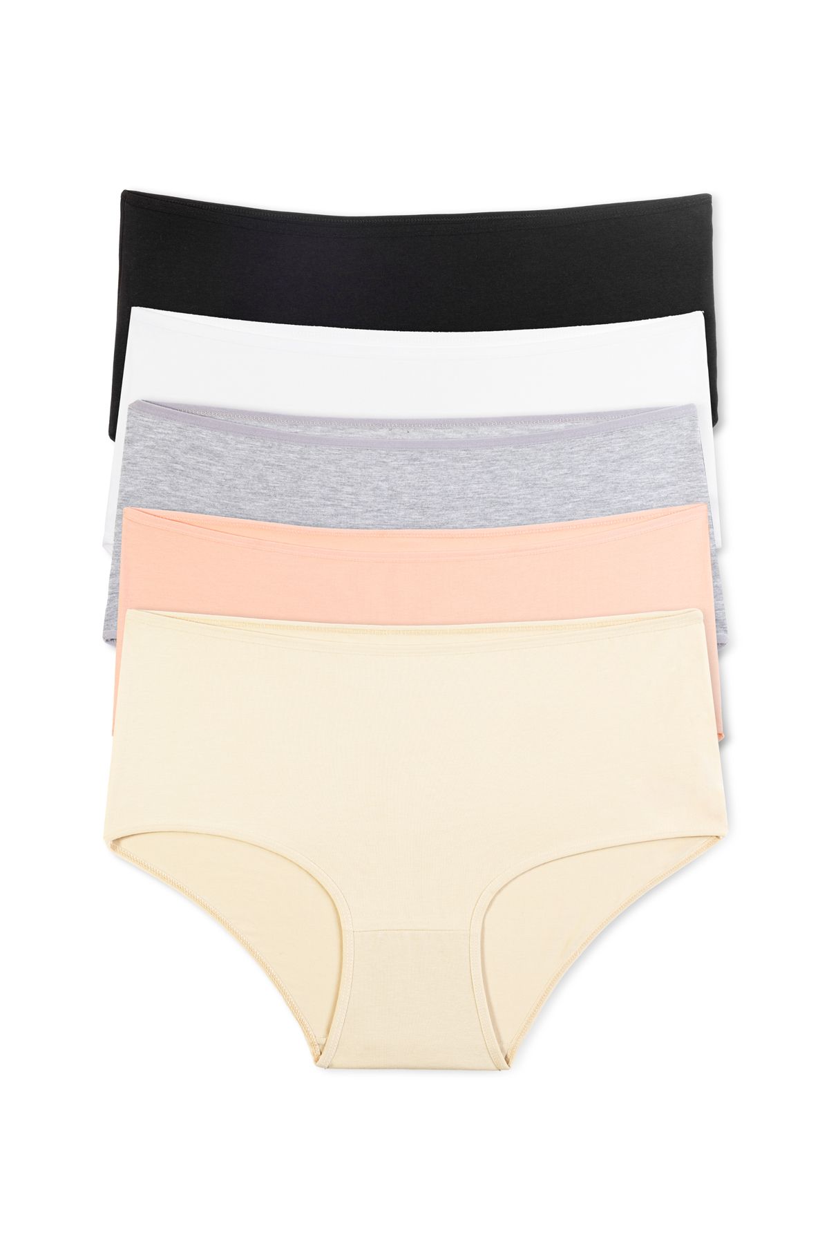 TAMPAP Women's Plus Size Panties Lycra 5 Pack Tampap - Trendyol