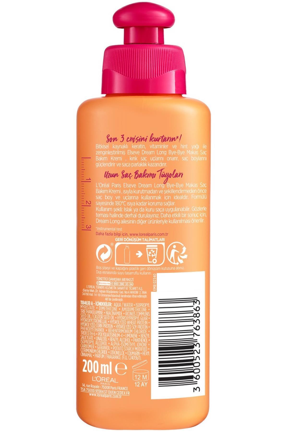 Dream Long Bye-Bye Makas Saç Bakım Kremi 200 Ml — NVMKJHR1003219 — تصویر 3 از 5