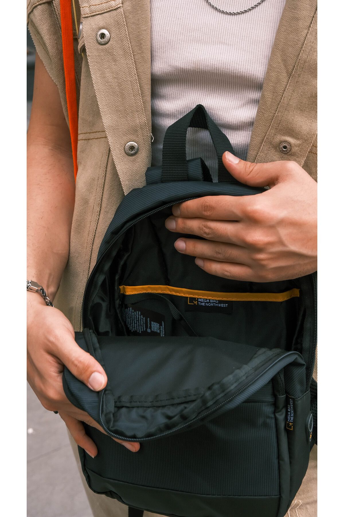 MEGA BAG THE NORTHWEST Backpack Black Plain Trendyol