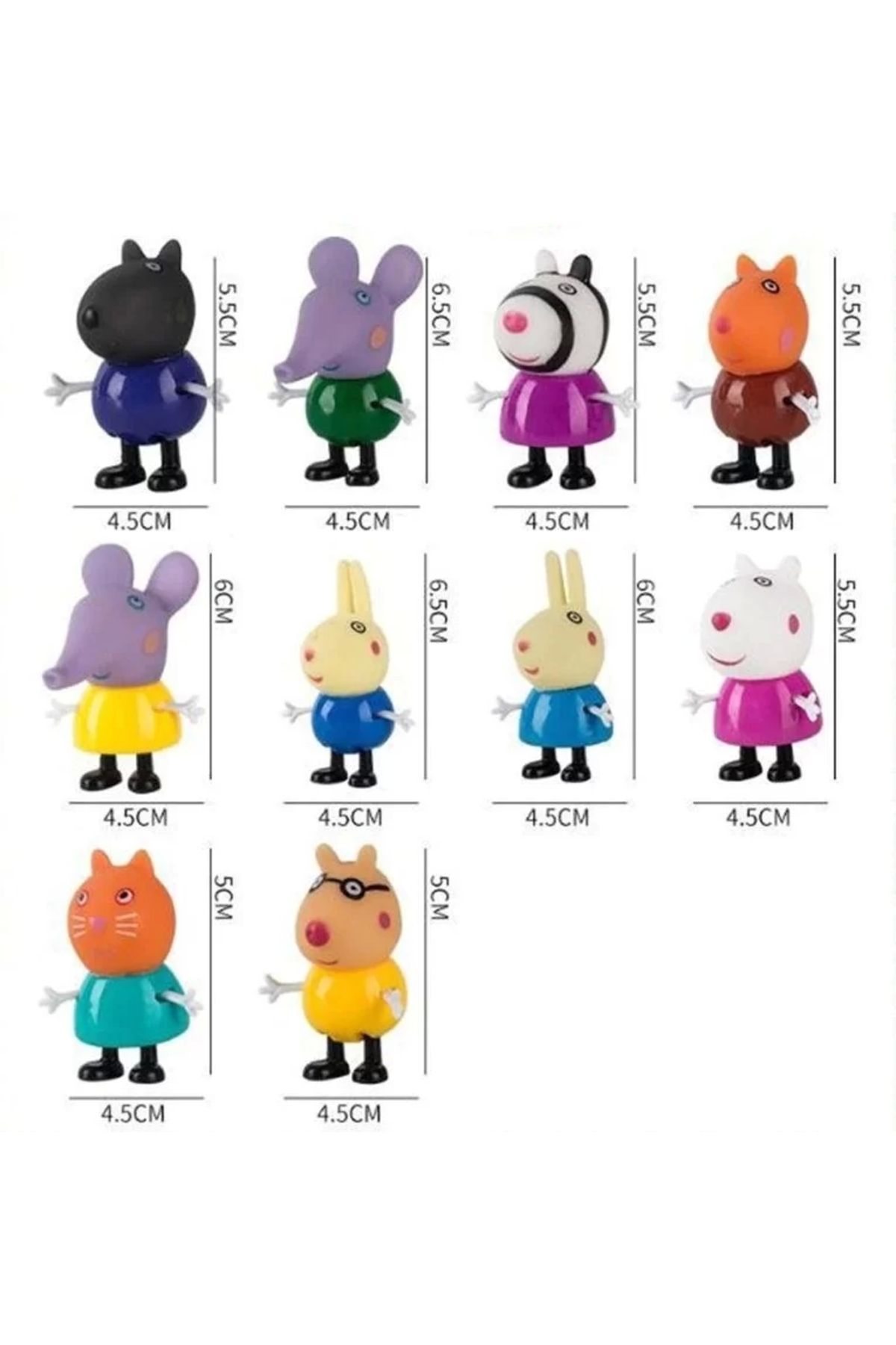 Mini peppa hotsell pig figures