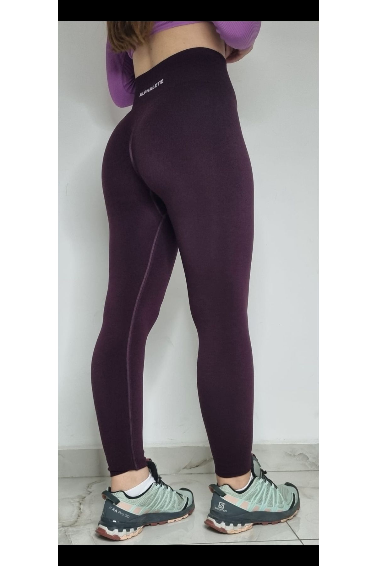 ALPHALETE Leggings - Purple - High Waist - Trendyol