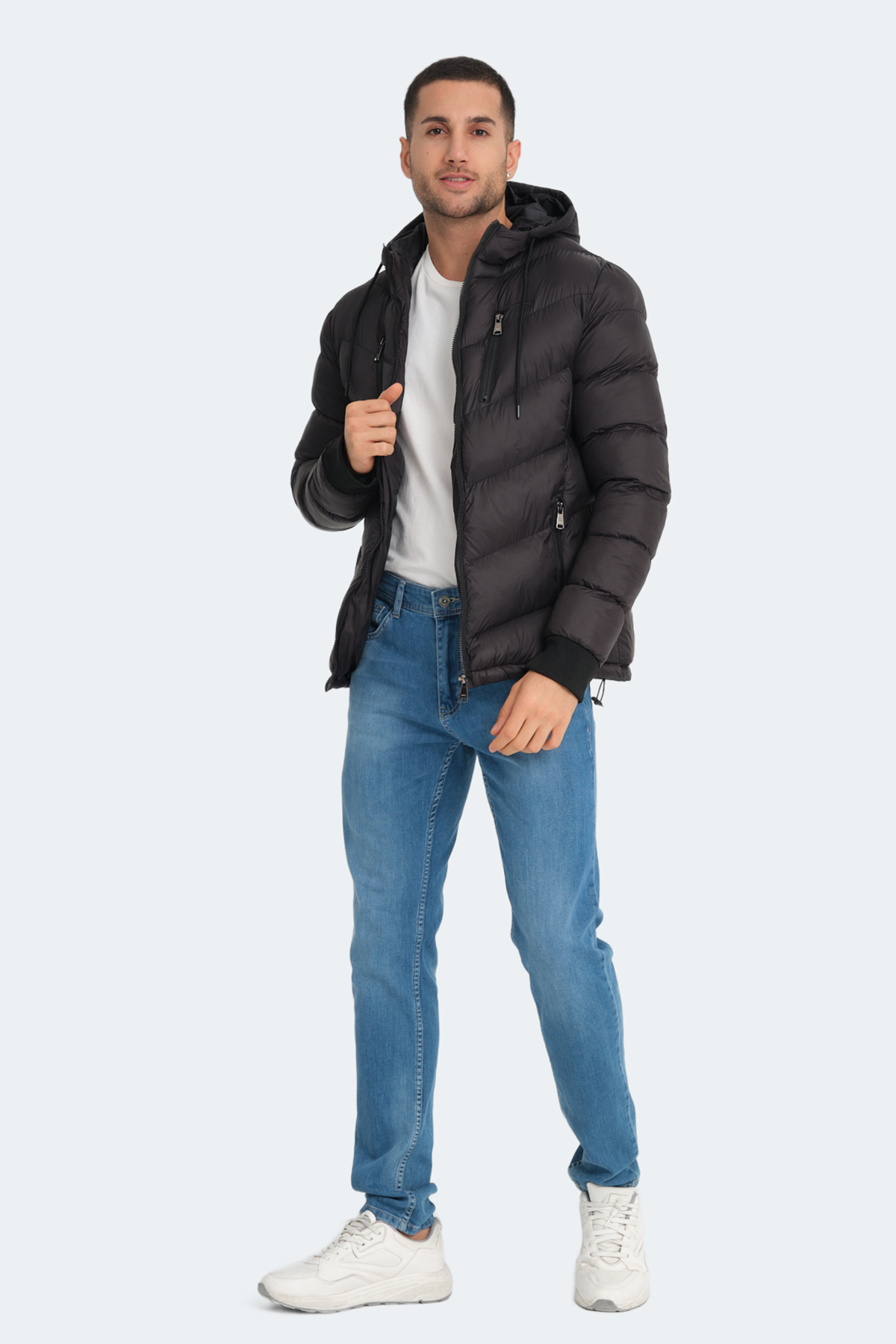 کاپشن مردانه مشکی Slazenger | ST23JE166 اورجینال - تصویر 7