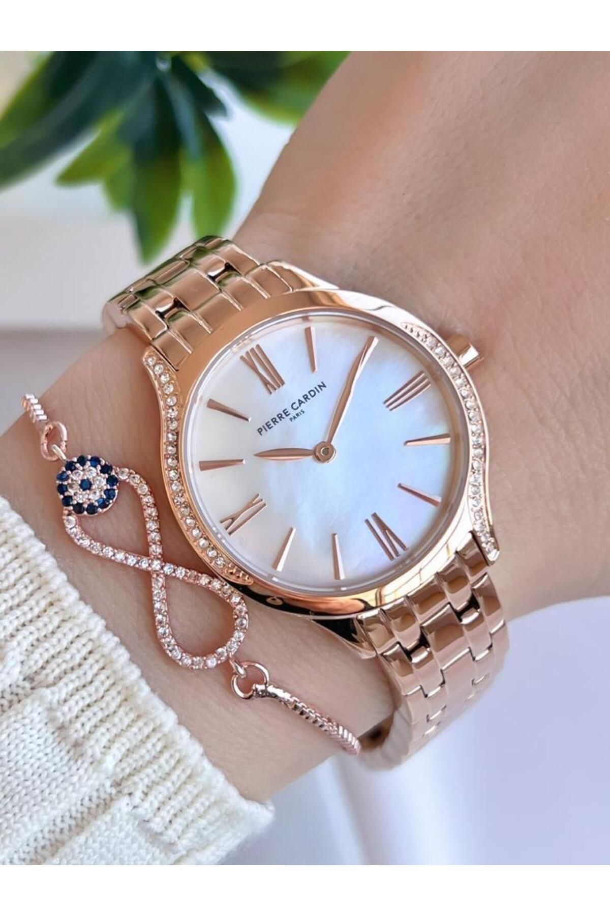 Pierre cardin watches rose on sale gold