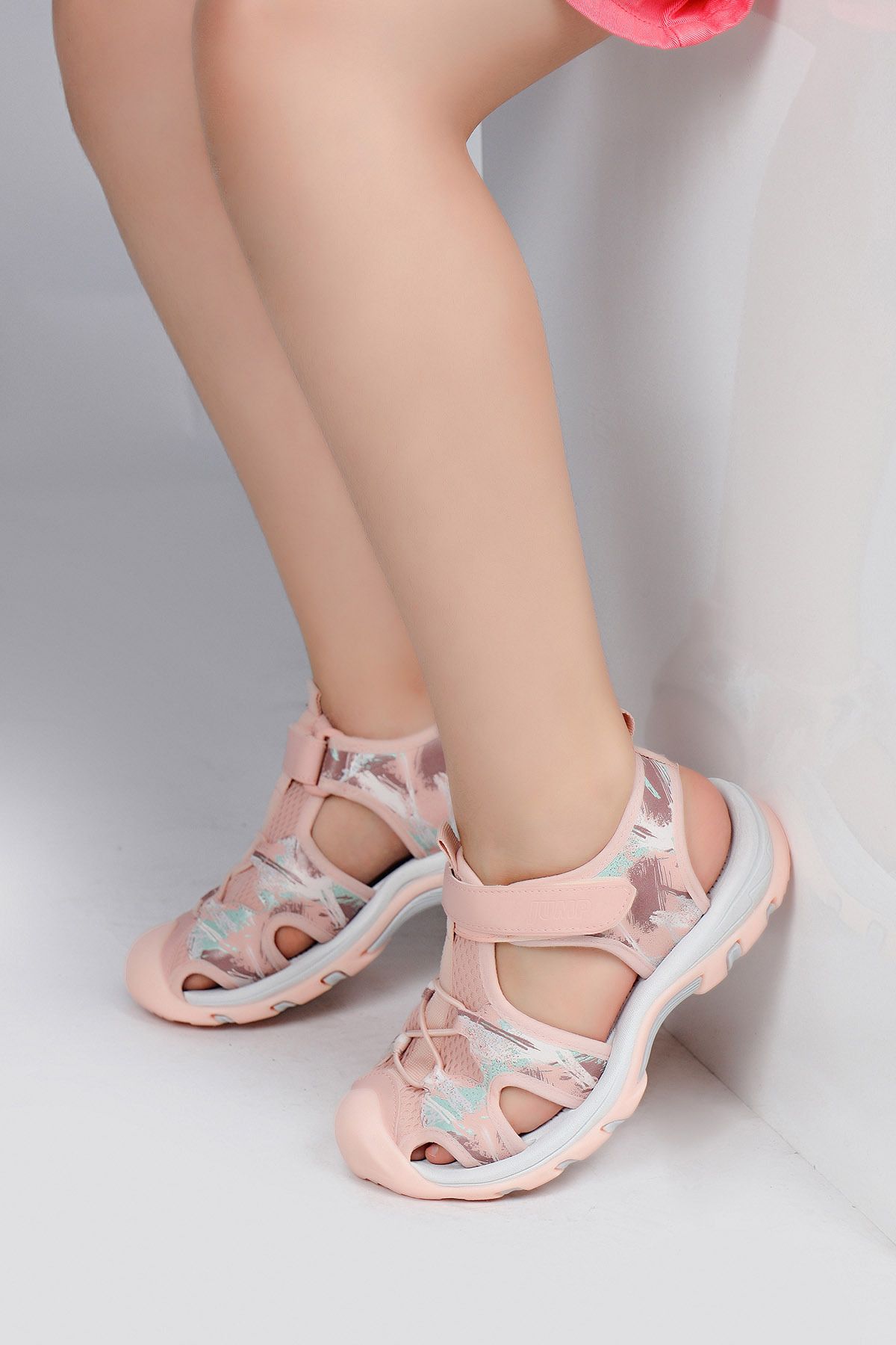 Salmon pink sandals on sale