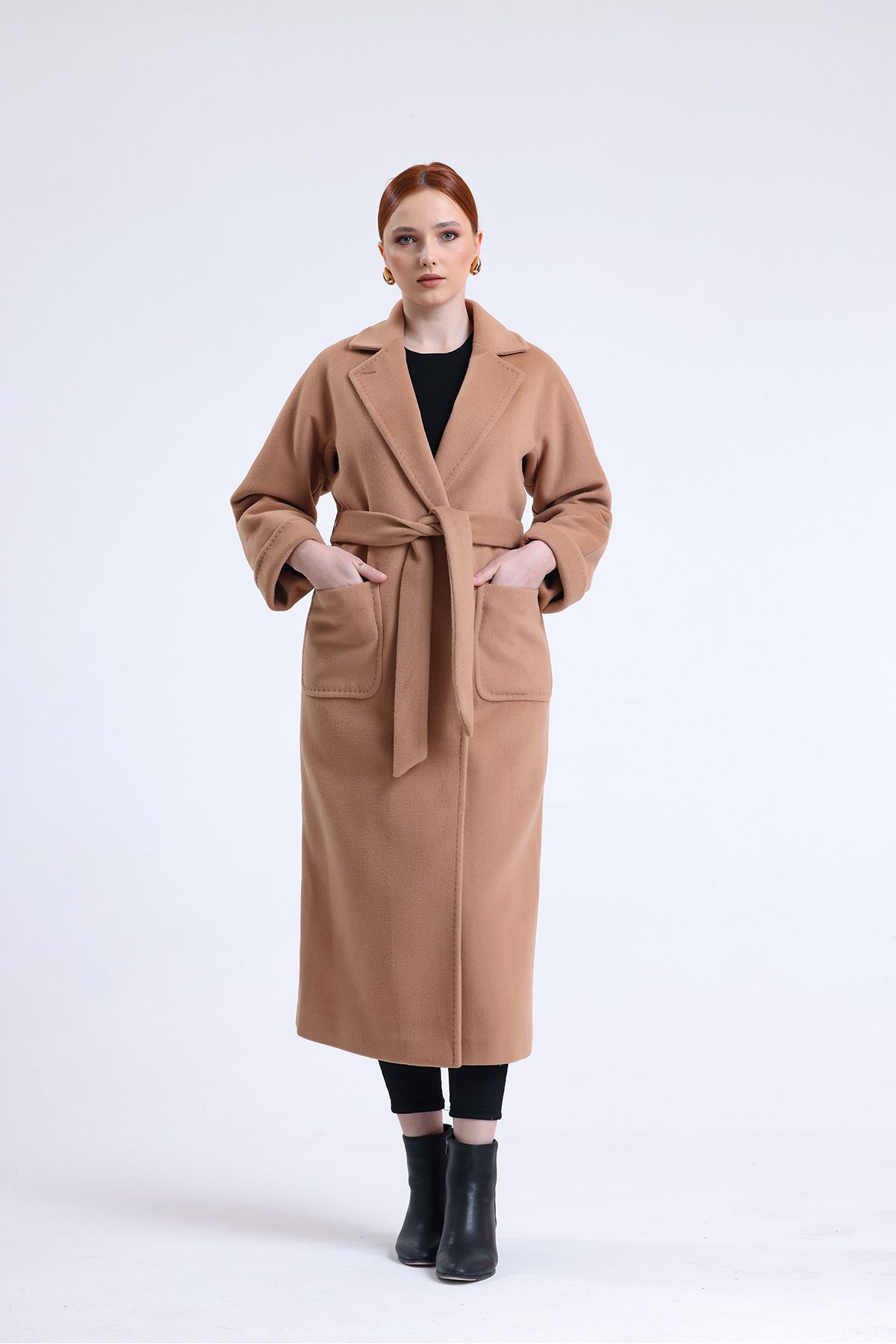 Zara camel online wrap coat