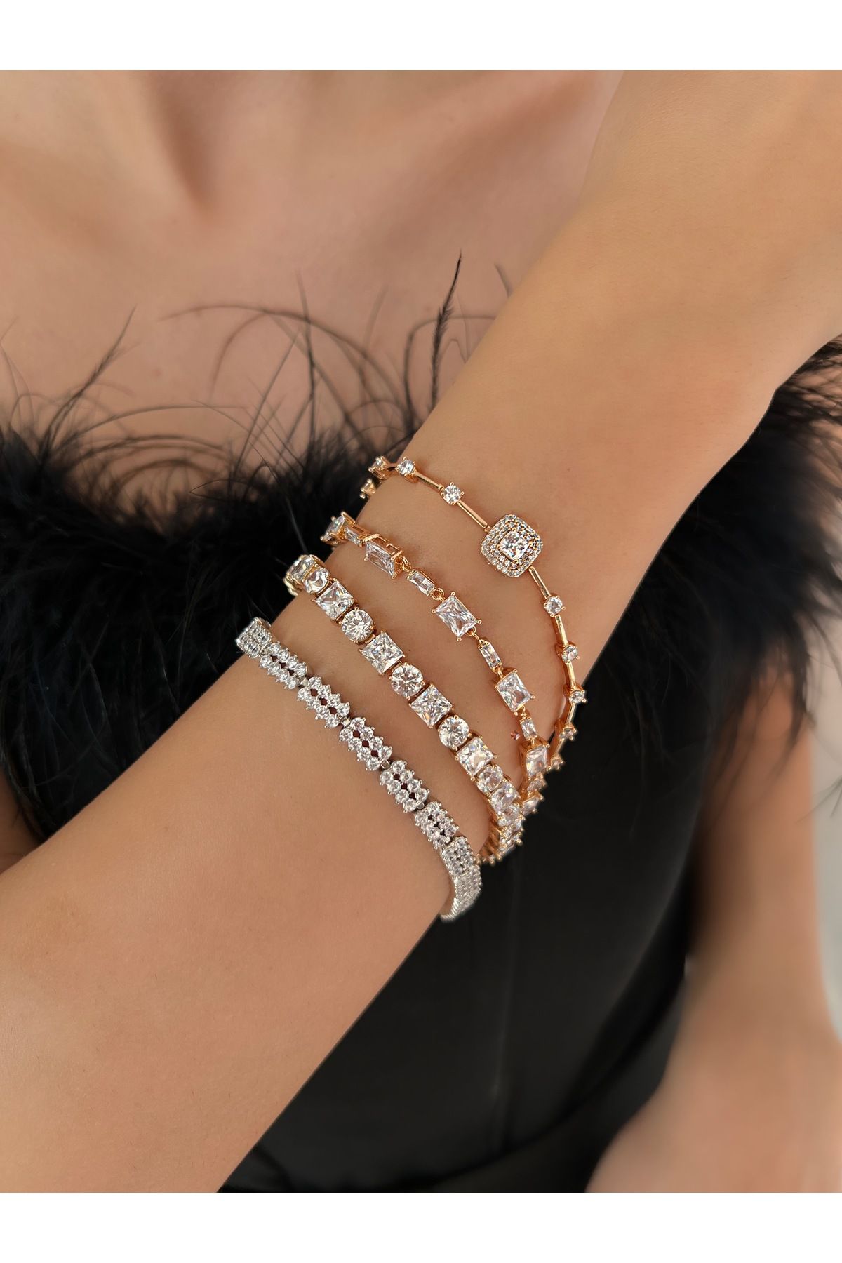 NN JEWELLERY Xuping Bracelet Tarnish Resistant Antiallergic Silver Color Single with Waterway Figure 2 YEARS IMPORTER GUARANTEE