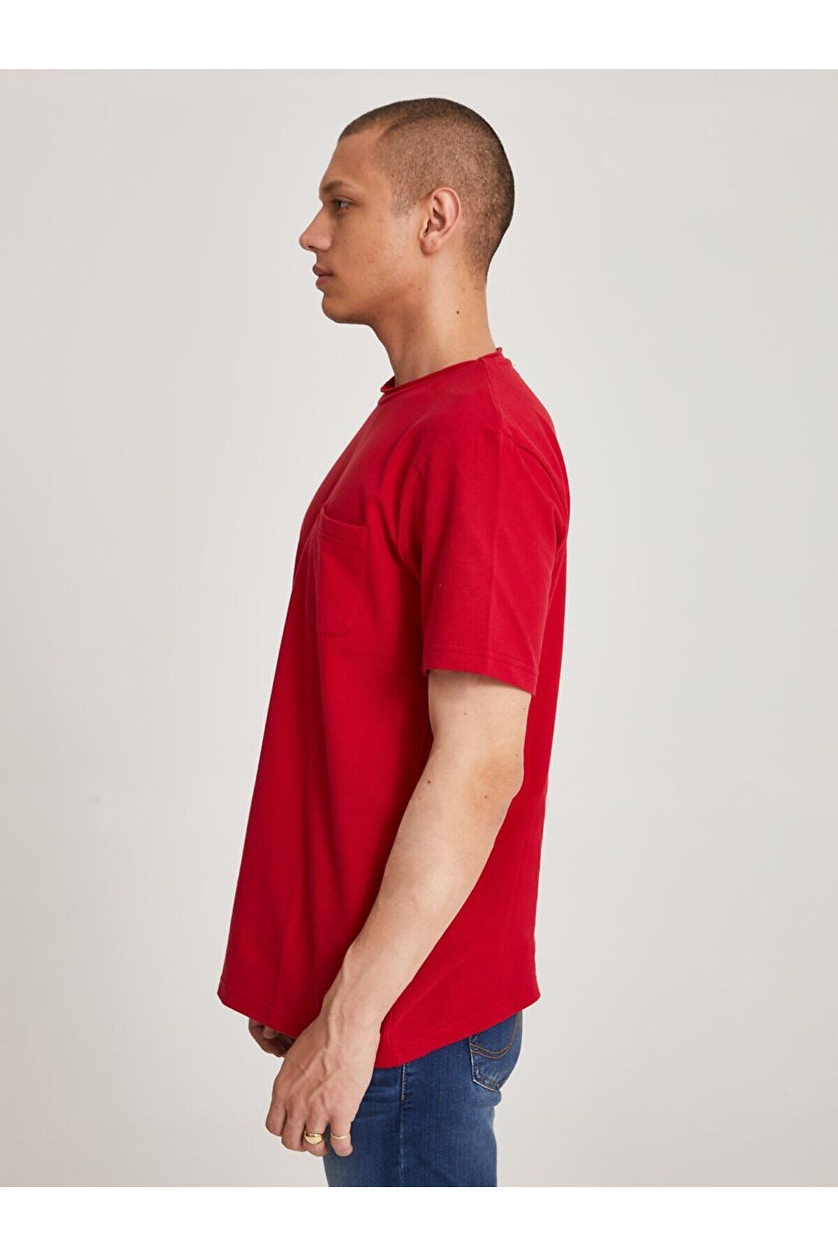 Ltb تی شرت قرمز جیب دار
