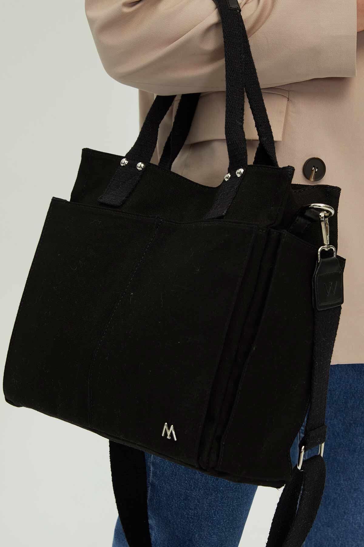 Manuka-Black Std Canvas - Everyday Classic Bag 6