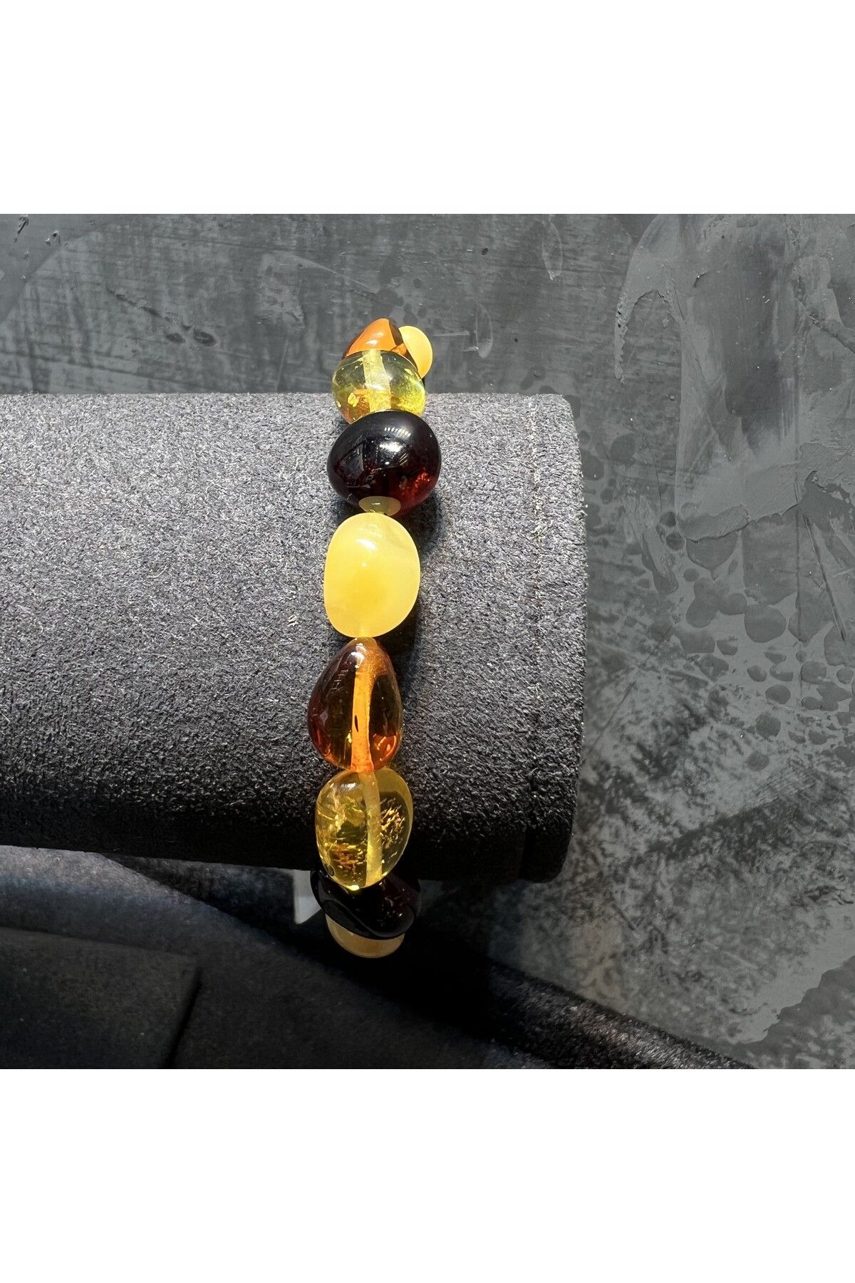 Amber by Mazukna-Flexible and Free Cut Colorful Drop Amber Bracelet - Youth and Adult Certified 3