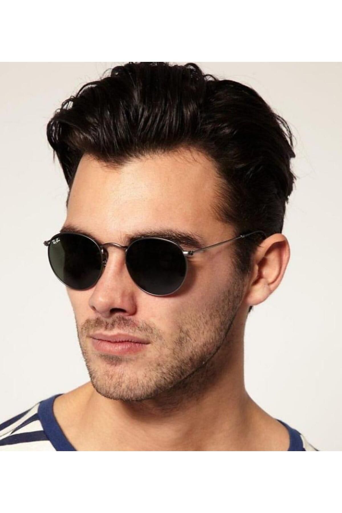Ray Ban RAYBAN 3447 GUM METAL ROUND ROUND HANDMADE UNISEX SUN SHADE Trendyol