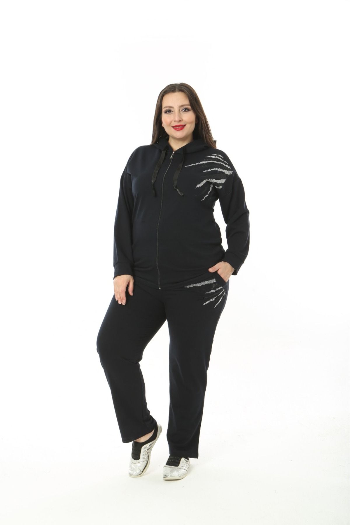 Plus size womens sweatsuit sets discount