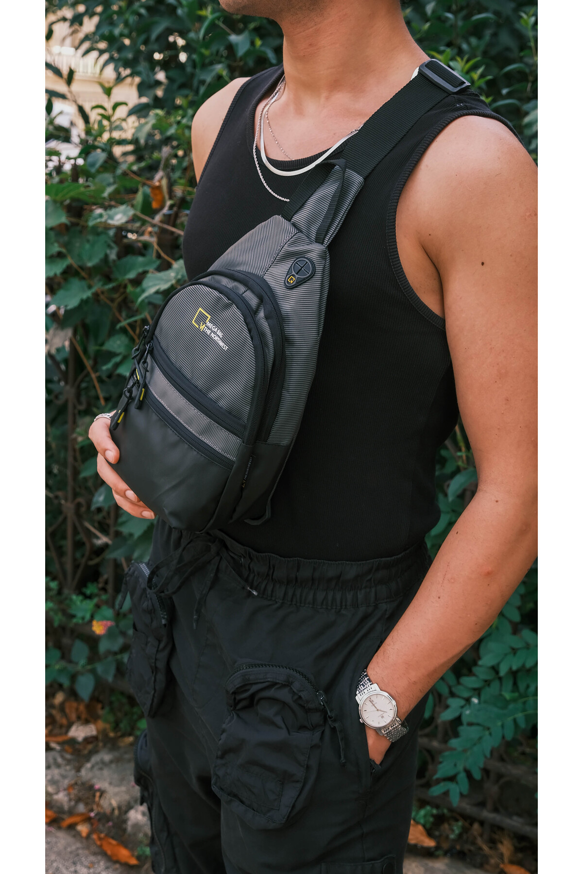 کوله پشتی زنانه خاکستری MEGA BAG THE NORTHWEST | M-1034 اورجینال - تصویر 3