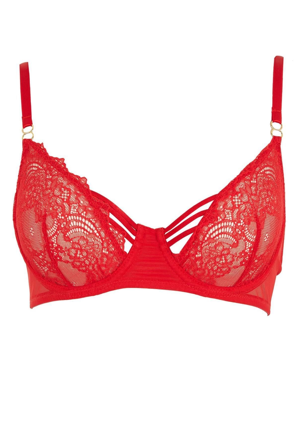 Defacto Fall In Love Lace Coverless Padless Bra - Trendyol