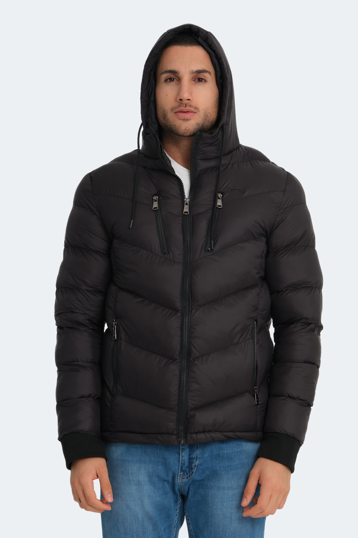 کاپشن مردانه مشکی Slazenger | ST23JE166 اورجینال - تصویر 4