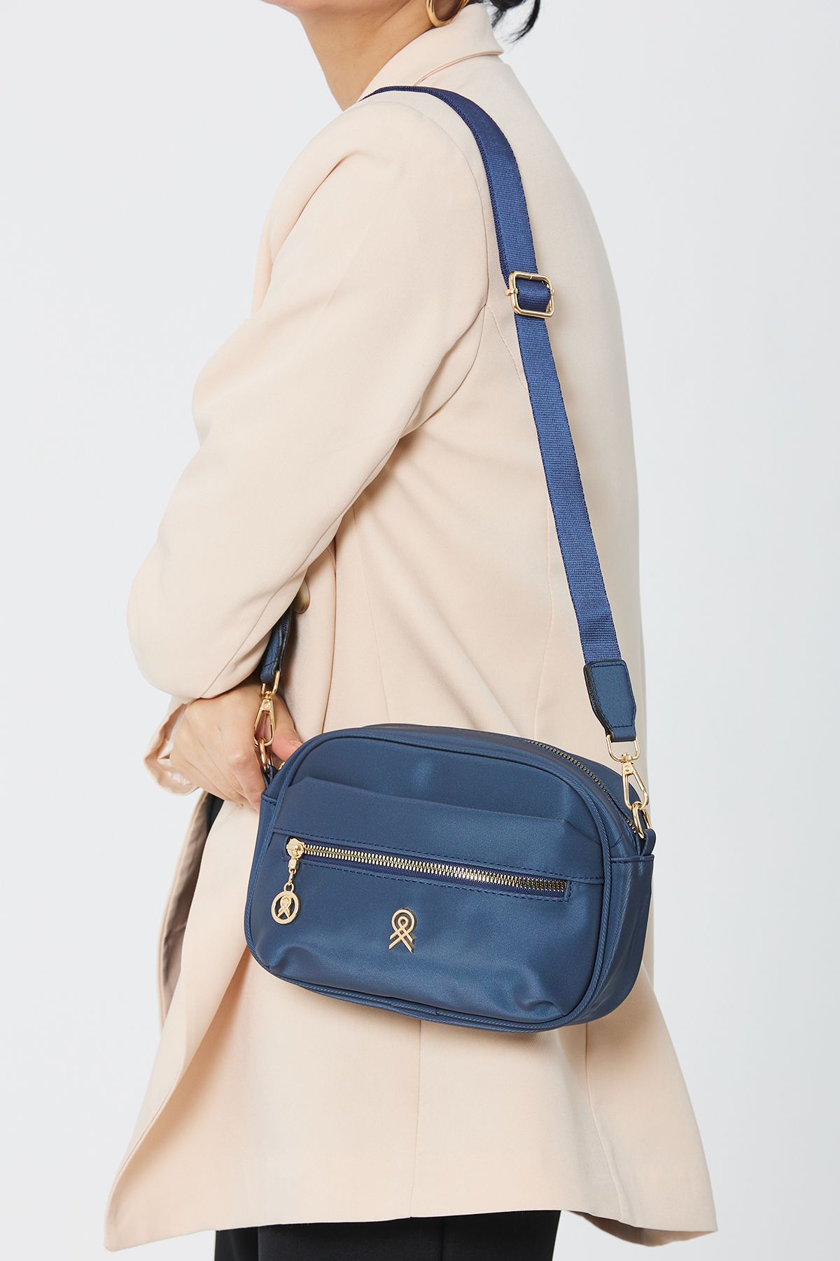minebag Long Strap Aldo Women s Crossbody Bag Navy Blue Trendyol
