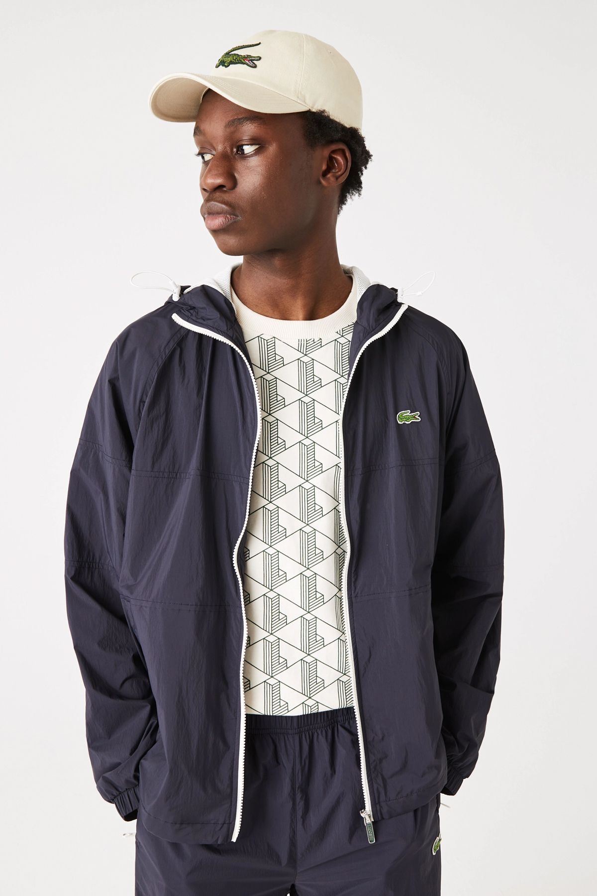 Lacoste Jacket Dark blue Regular fit Trendyol