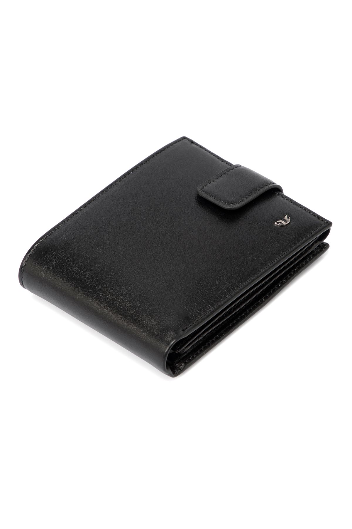 Tergan-Black Leather Unisex Wallet 01638A97 1