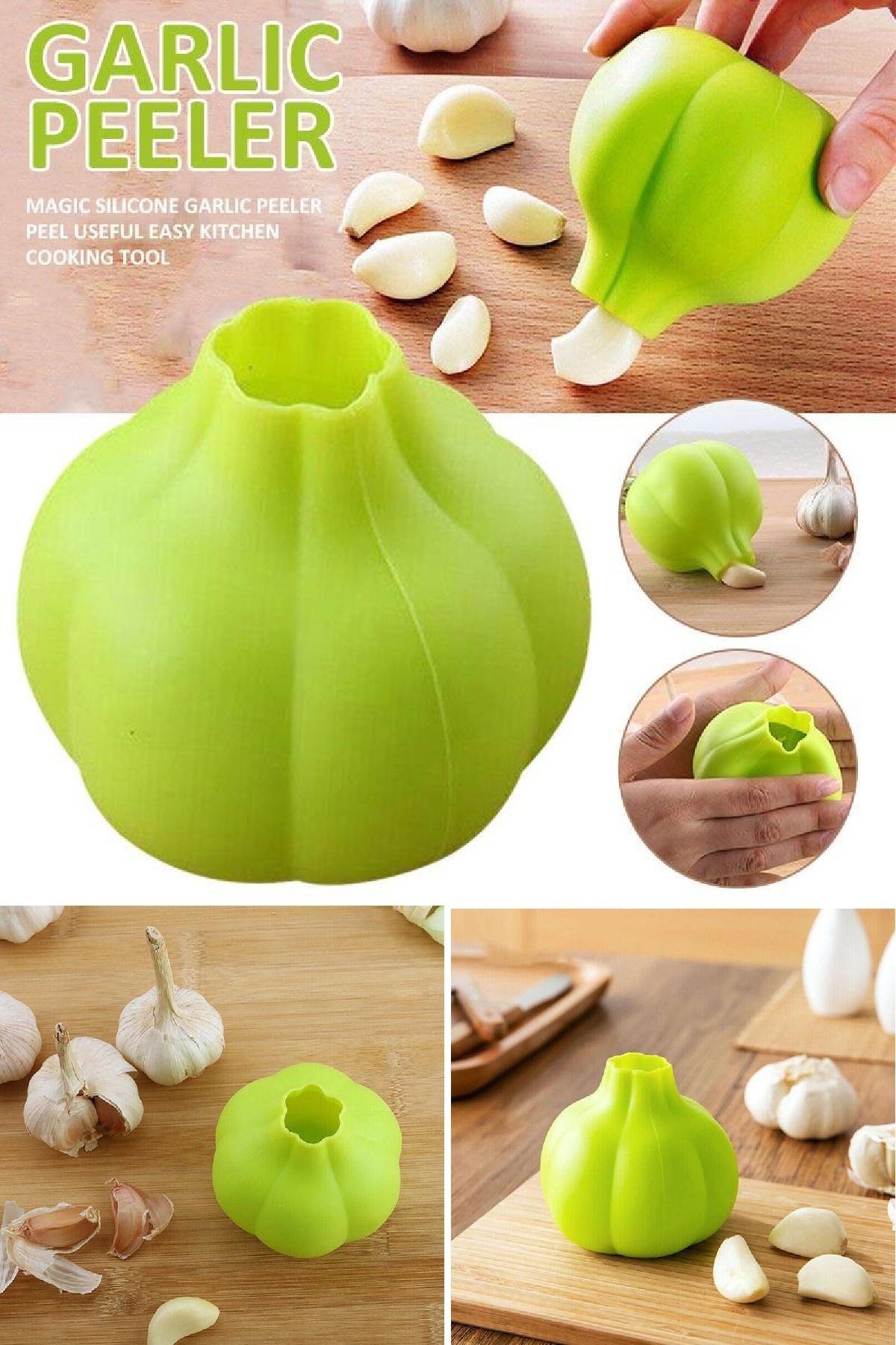 BİTERSE Silikon Yumuşak Sarımsak Soyucu Sarımsak Soyma Aracı Sarımsak Soyucu Aparat