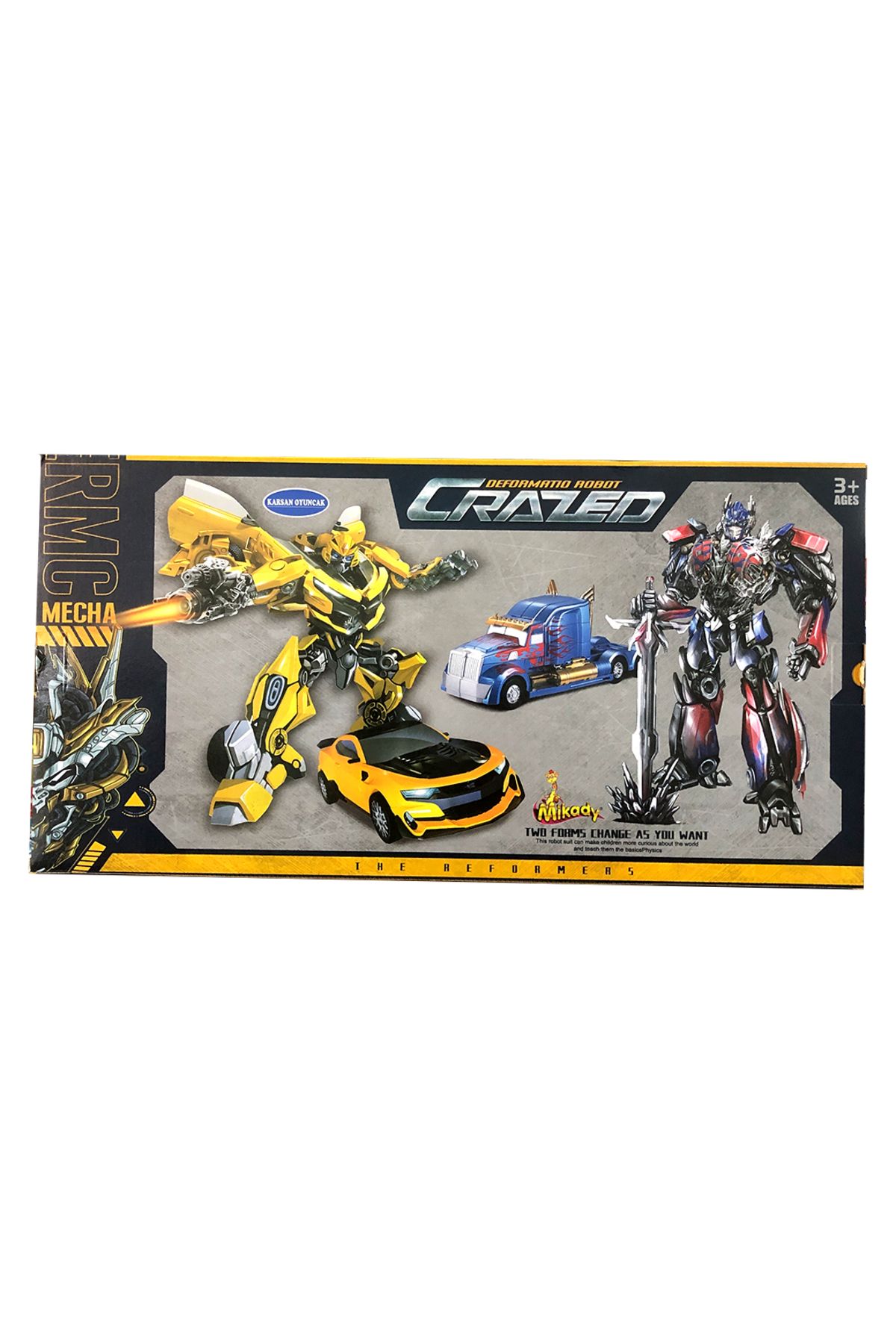 Maskeli Dönüşen Transformes Robot Seti 2li Robot - 2