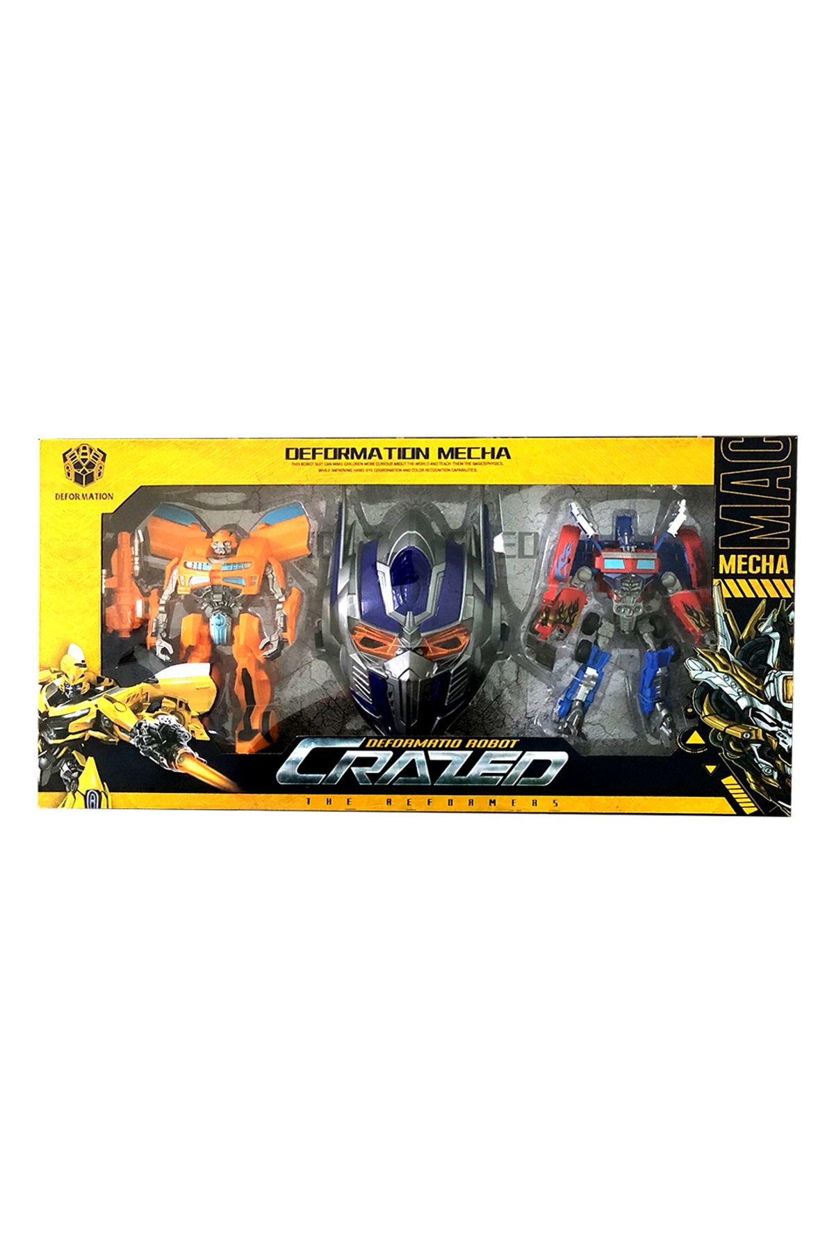 Maskeli Dönüşen Transformes Robot Seti 2li Robot - 1