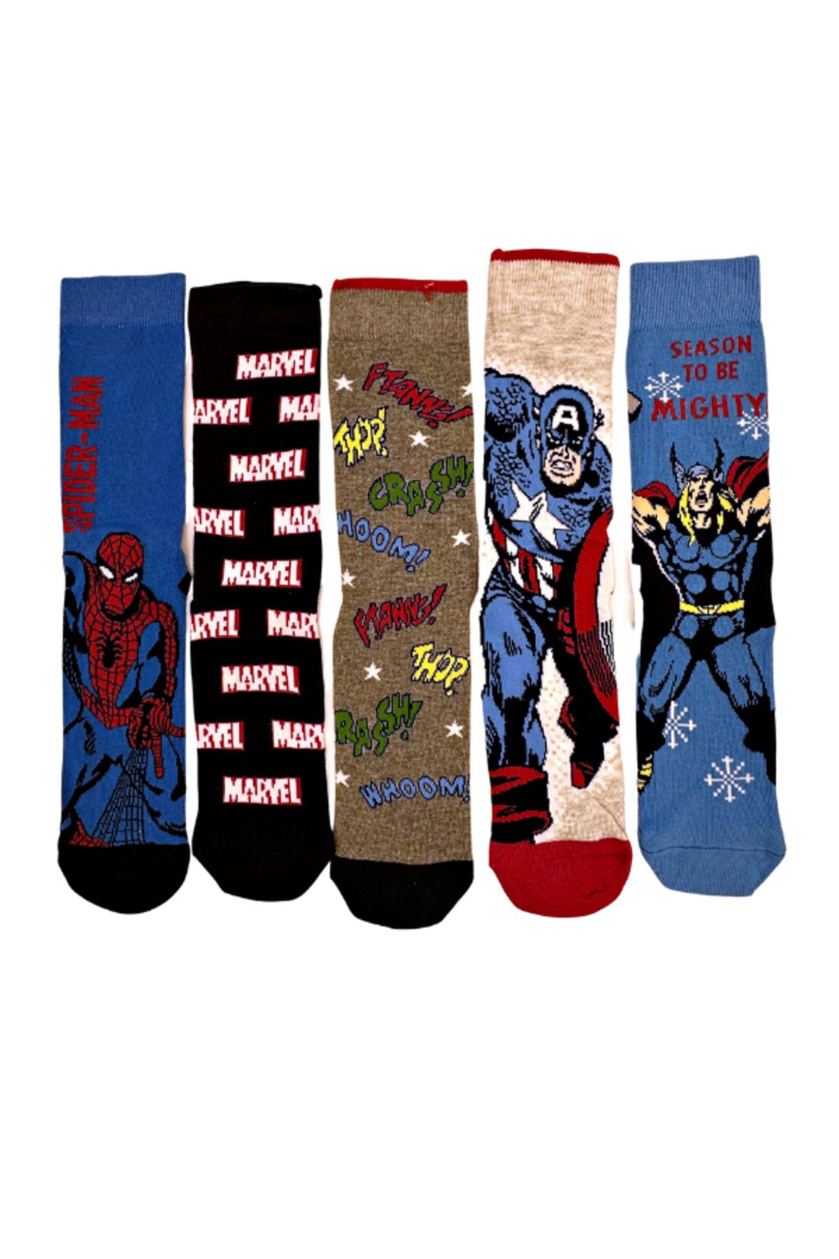 Happy Socks Imported Colorful Marvel Heroes Sock Set - Trendyol