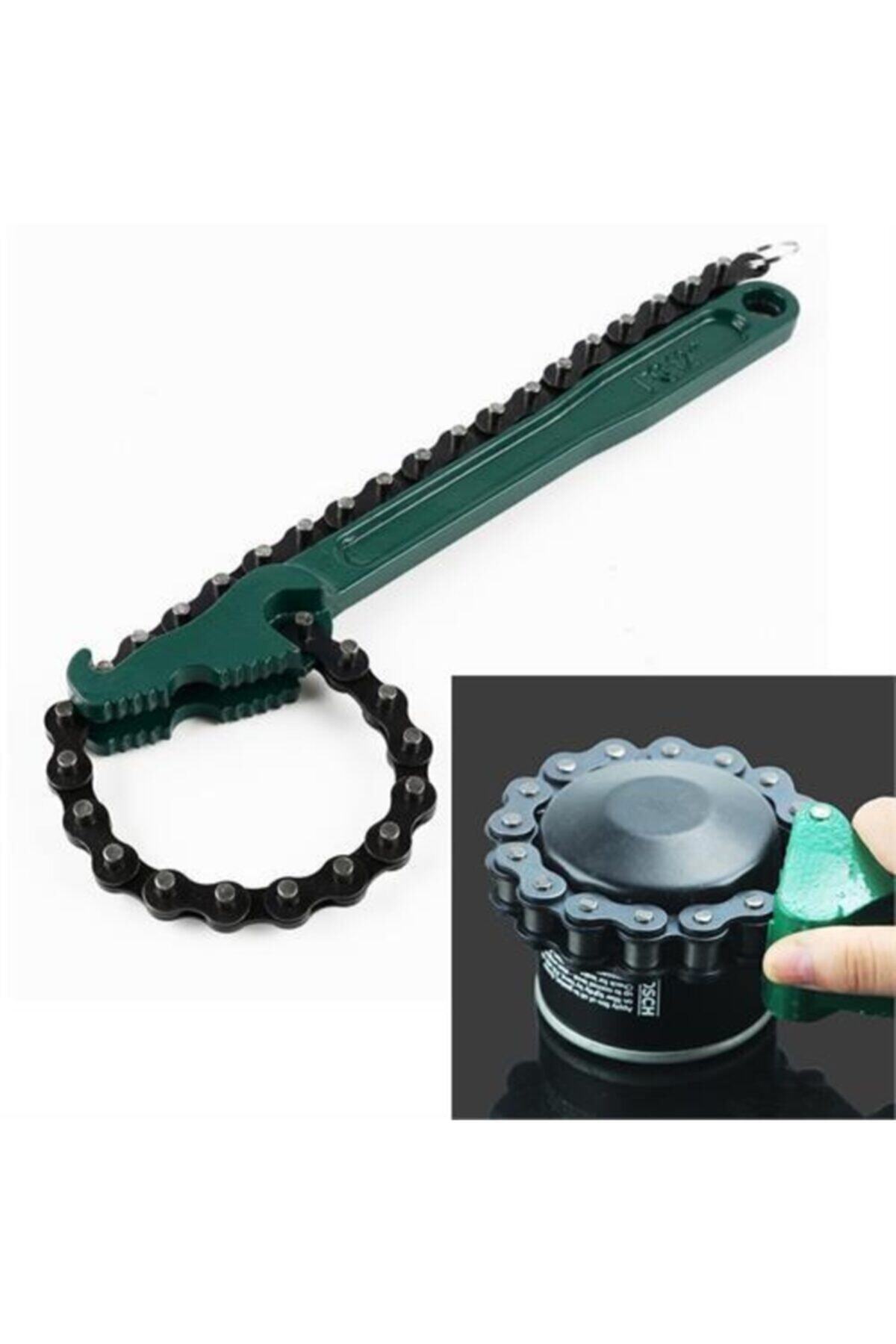 abnturk Oto Yağ Filtre Sökme Anahtarı Çok Ölçüye Ayarlı Zincirli Filitre Anahtar Seti