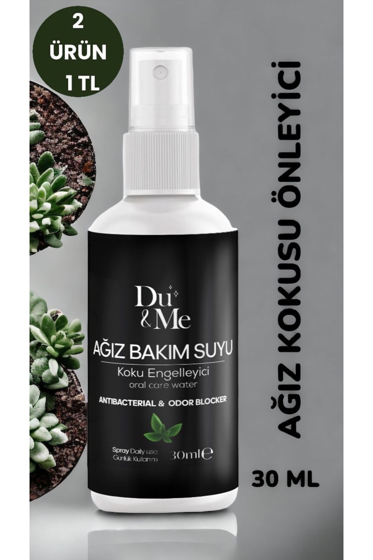 DUME Ağız kokusu önleyici sprey Alkolsüz formül Nane aromalı 30ml