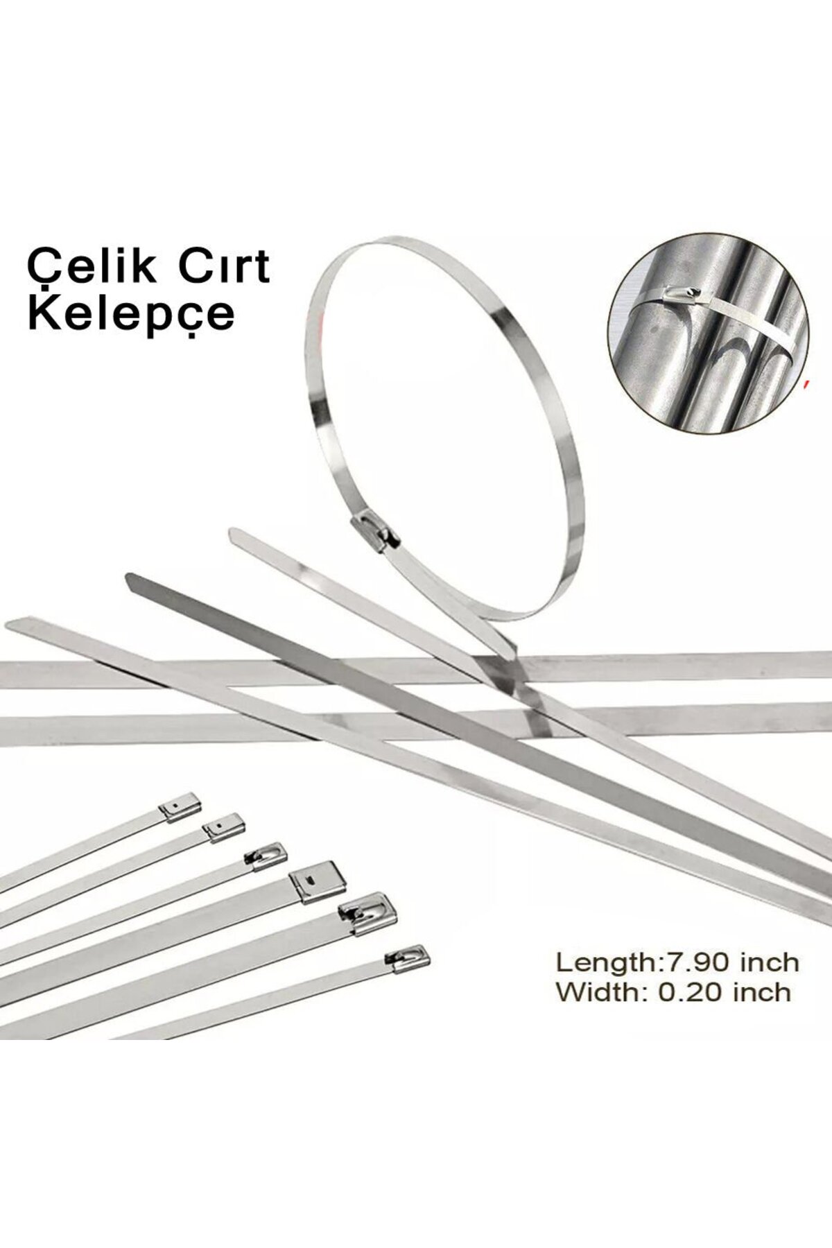 Genel Markalar Egzoz Sargı Kelepçesi Çelik Cırtlı 4 Adet