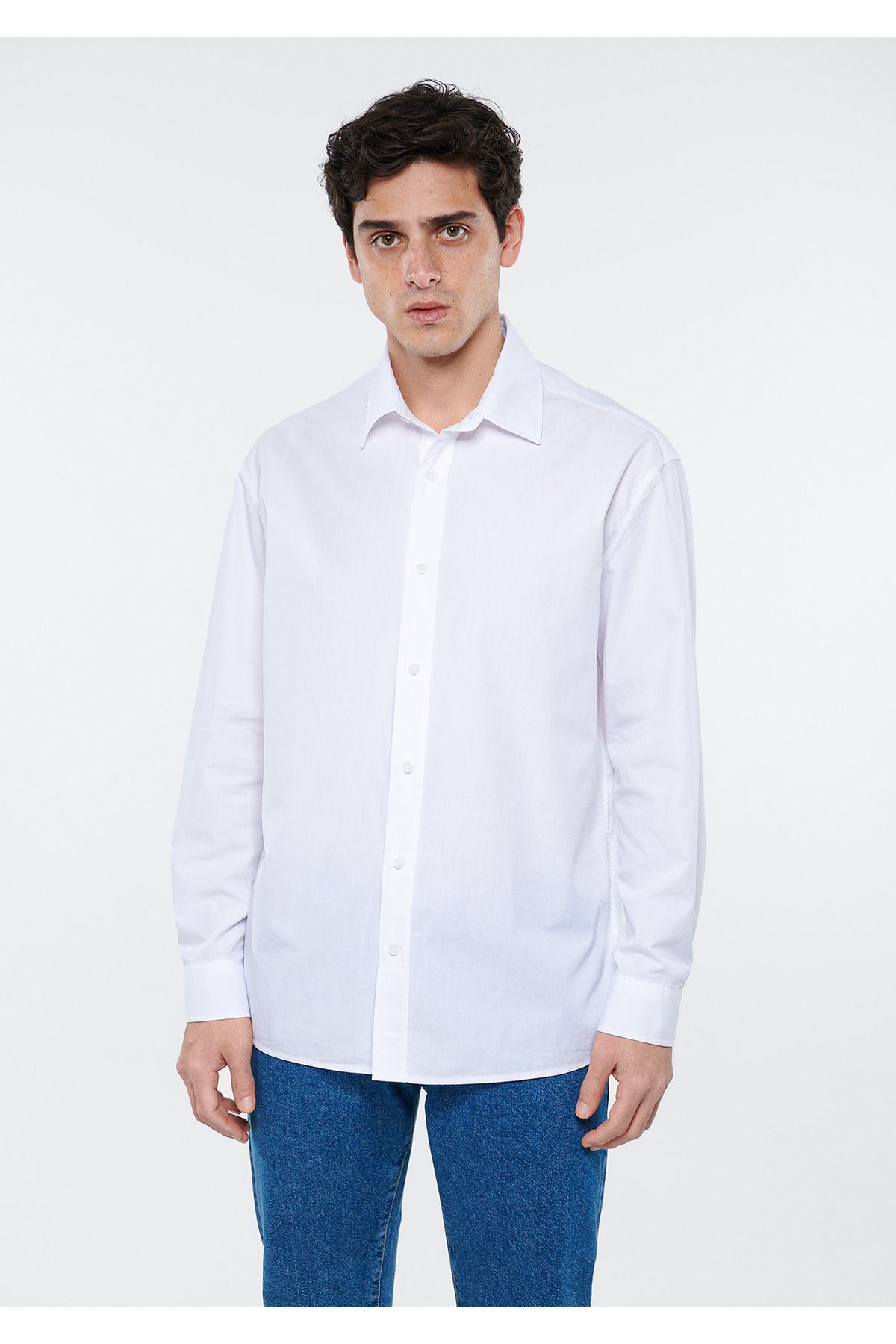 Mavi پیراهن سفید تناسب / برش راحت 0210603-620