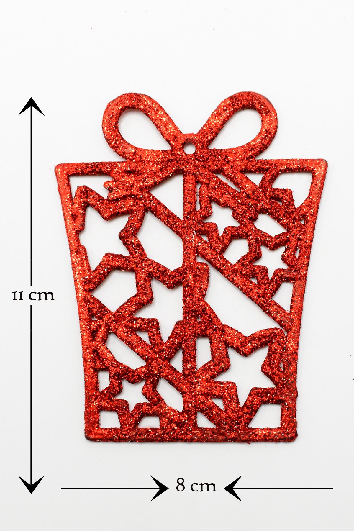 Waldern-Pachet Cadou 3 Piese Ornament pentru brad de pin de Anul Nou auriu-argintiu-rosu 11*8cm 2