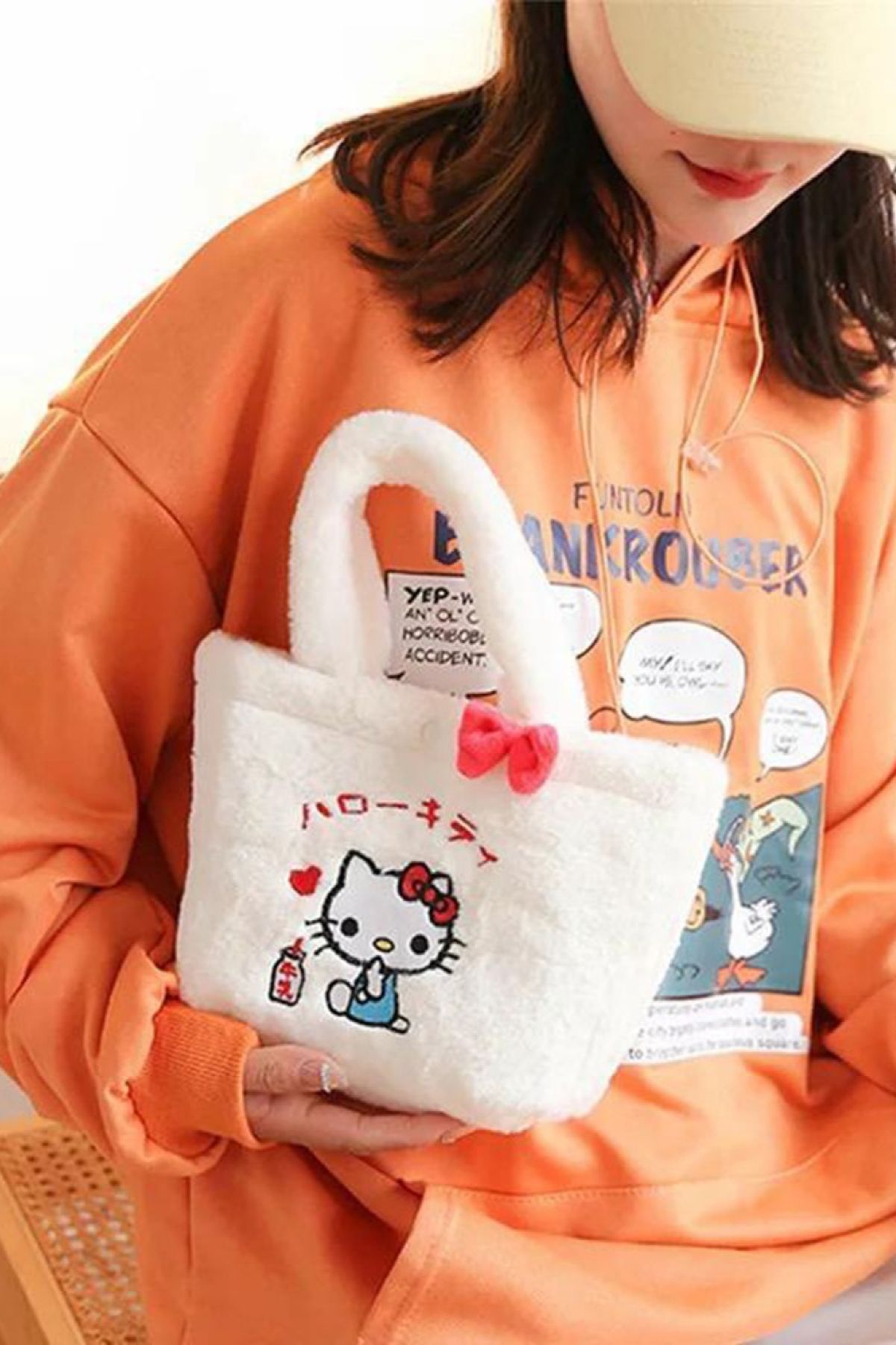 Hello kitty plush cheap bag